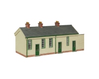 Bachmann 44-0187A S&DJR Wooden Station Building Green and Cream 1:76 OO Scale Scenecraft Pre-Painted Resin Building