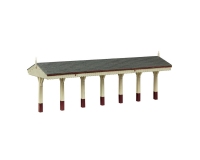 Bachmann 44-0188B S&DJR Wooden Canopy Chocolate and Cream 1:76 OO Scale Scenecraft Pre-Painted Resin Building