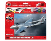 Airfix A55204A De Havilland Vampire 1:72 Starter Kit with Paint and Glue Included ###