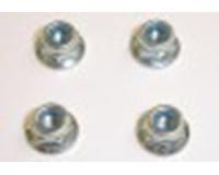 Tamiya 19805557 / 9805557 4mm Flange Lock Nut (4pcs) (Standard Wheel Nuts for almost all models)