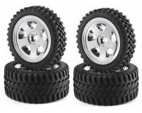 Carson C900028 Chrome Buggy Wheel Set (Suits Fighter Buggy / Holiday Buggy / Sand Rover / DT02 / DT03 etc) (4)