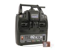Perkins Planet TS2+2 2.4GHz 2-Channel Stick Radio Transmitter with 2 Aux Channels with 6-channel Rx