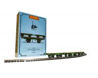 Hornby R60014 L&MR - Flat Bed Wagon Pack containing 3 x Flat Bed wagons (Stephensons Rocket) ###