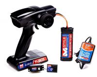 MStyle 542407 Steerwheel Radio, Receiver, Servo, USB Charger and Battery Set - Ideal for Tamiya and similar RC Kits M-001