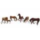Woodland Scenics A1842 Chestnut Horses (Suit Hornby OO Sets)